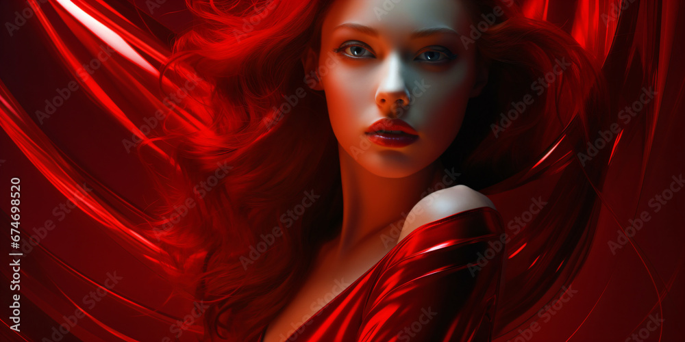 beautiful and attractive woman with ruby red hairstyle
beautiful and attractive woman with ruby red hairstyle