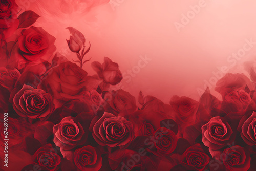 red roses background for valentine's day © JesusVDR