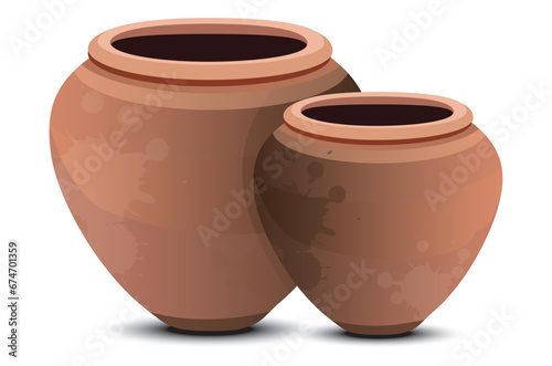 two jar on white background vector design