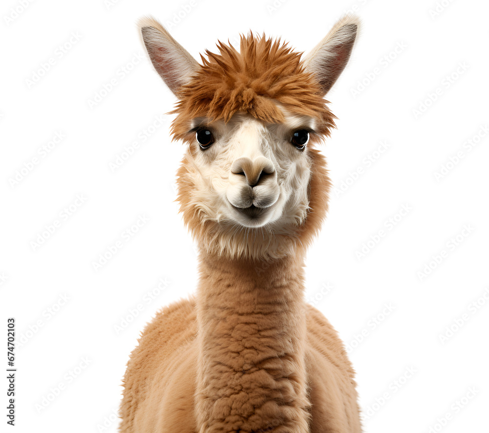 Alpaca isolated on transparent background Alpaca isolated on transparent background
