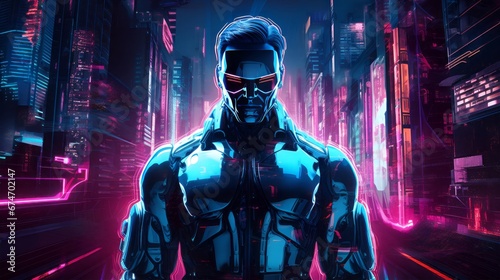 Future cyber policeman. Generated AI