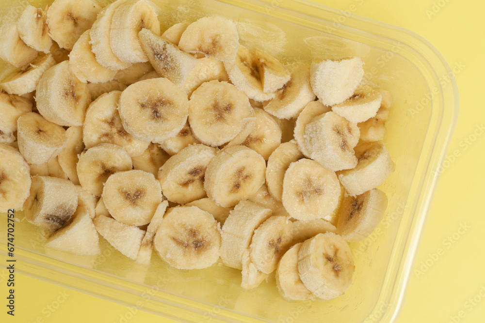 Frozen banana cuts for smoothies and homemade ice cream	
