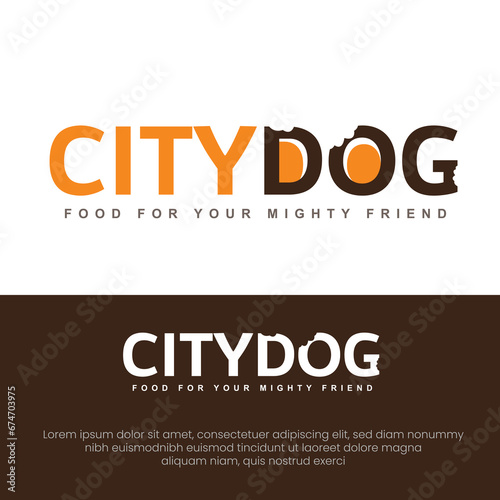 Dog Editable Logo Design, Vector Template Animal  Pet, Puppies Logo