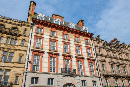 Obraz na płótnie Historic commercial building on Castle Street in city center of Liverpool, Merseyside, UK