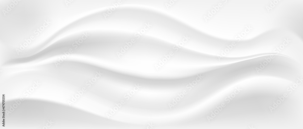 Obraz premium Texture white with wet paper effect, gray background for web design. Old cardboard cover template with folds and crumpled elements, vector illustration.