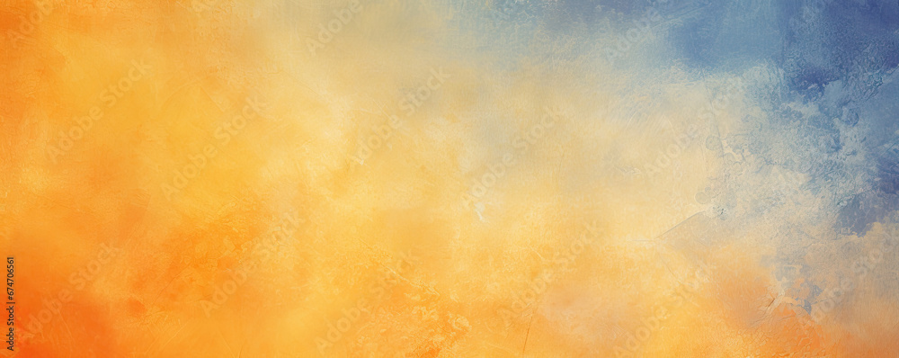 Fototapeta premium Abstract watercolor paint background by color orange and blue with soft texture for background, banner