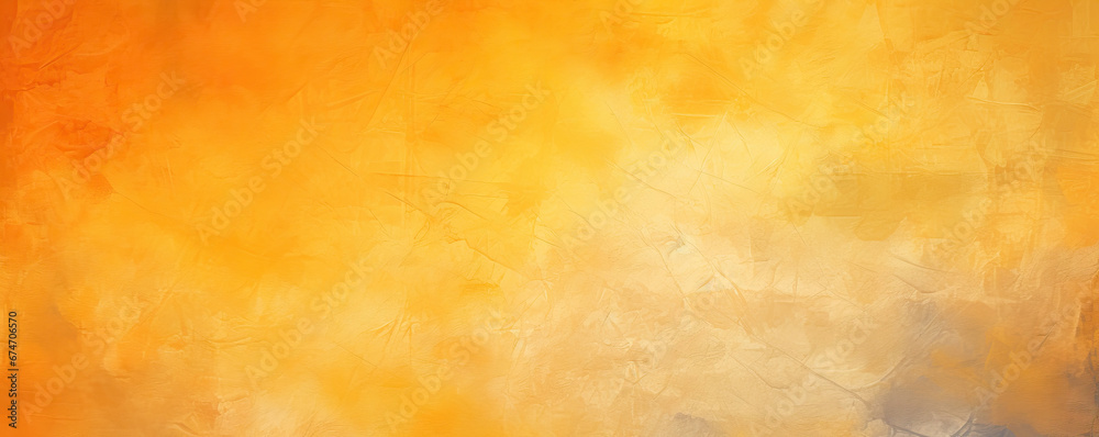 Yellow orange background with texture and vintage grunge and watercolor paint stains in elegant backdrop illustration