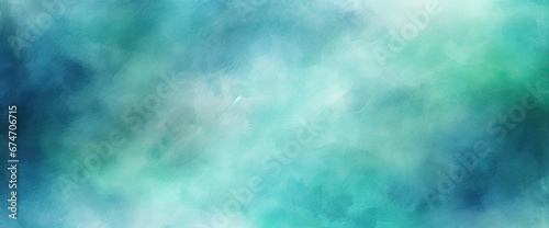 blue green watercolor background with abstract cloudy sky concept with color splash design and blobs