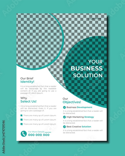 modern geometric creative business flyer template design