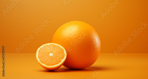 Portrait of orange. Ideal for your designs, banners or advertising graphics. 