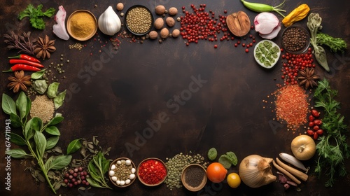 healthy frame food fresh top view illustration canvas vegetarian, cooking organic, background kitchen healthy frame food fresh top view