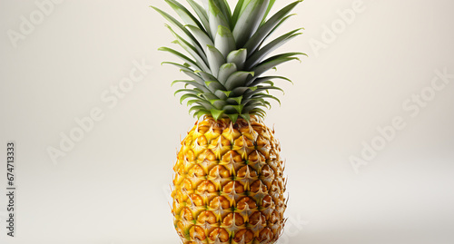 Portrait of pineapple. Ideal for your designs  banners or advertising graphics.