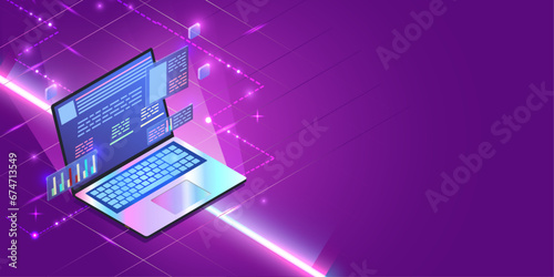 computer network and smart phone, mobile phone with screen, The new Technology for the future 