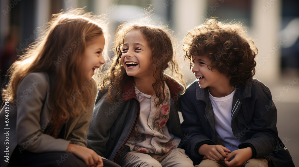 group of friends talking, kids having conversation in school group of friends talking, kids having conversation in school