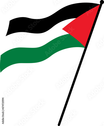 Palestine Flag Waving