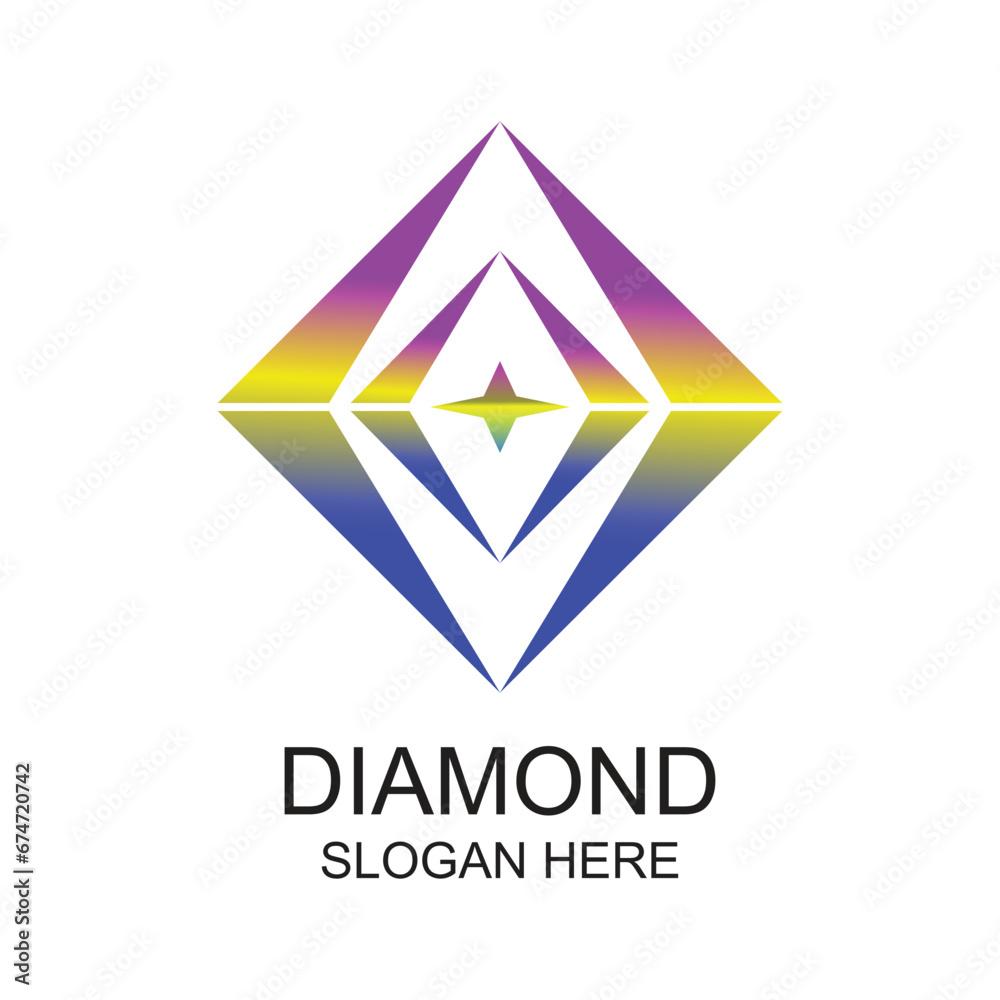 Diamond logo design simple concept Premium Vector Diamond logo design simple concept Premium Vector