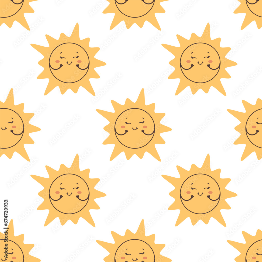 pattern seamless hot sun hot sun character pattern seamless hot sun hot sun character