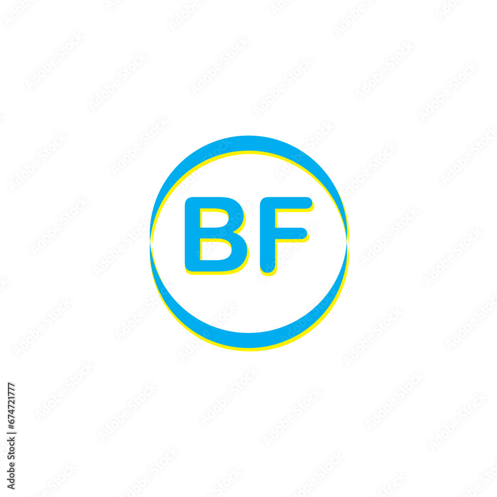 Initial Letter BF Logo Template Design