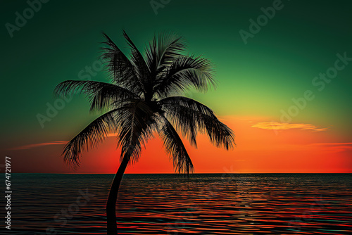 Palm tree during the sunset  wallpaper