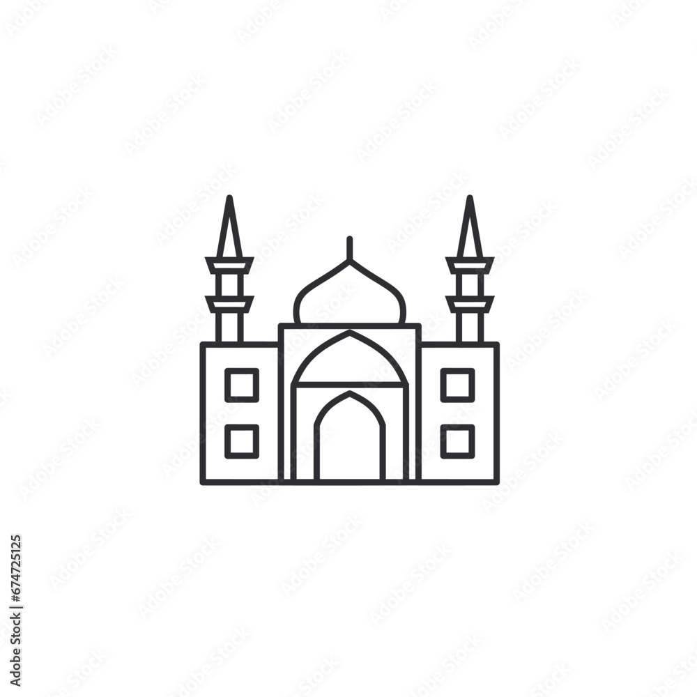 vector illustration of mosque icon