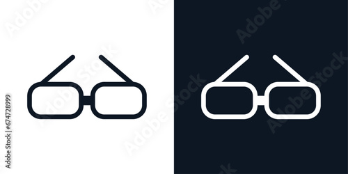 black and white spectacles icon vector design