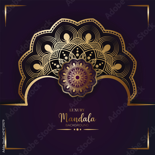 Luxury Mandala design gradient vector 
