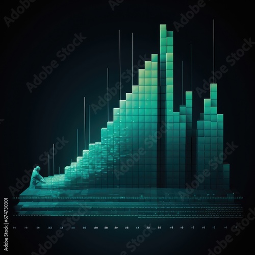 Investment finance chart  concept of stock market business and exchange financial growth graph.