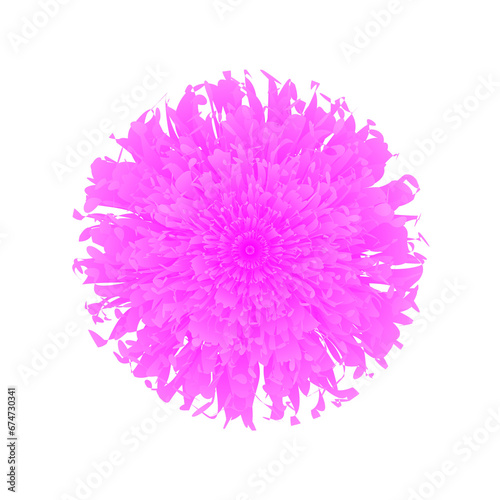 pink ball on a white background