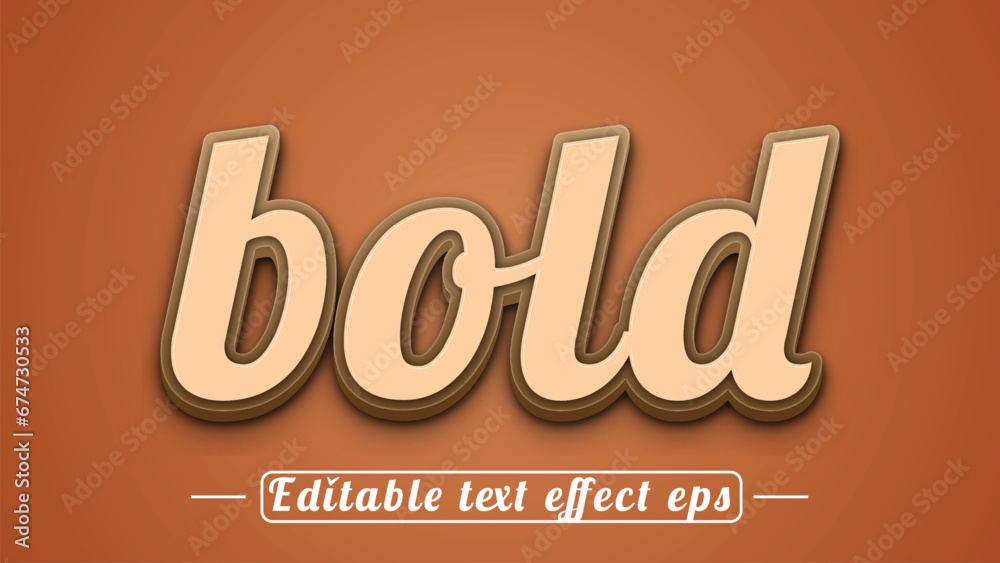 Bold Golden color 3d text effect Editable 3d styles 