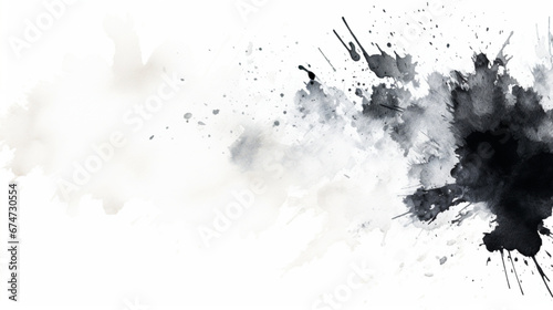 墨タッチイラスト背景　Generative AI