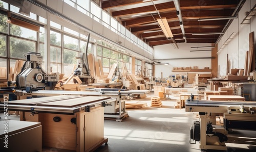 A Spacious Workshop with Abundant Woodworking Tools