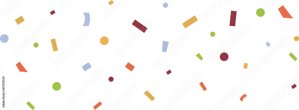 Confetti isolated on white