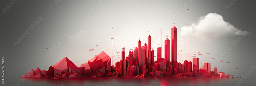 conceptual image of finance chart, stock market business and exchange financial growth graph.