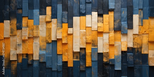 Tekstura drewnianych kolorowych paneli i elementów. 