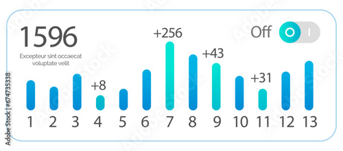 Infographic dashboard. Admin panel. Vector illustrarion The graphic elements enhanced visual appeal interface design The business relied on data-driven insights for decision-making The template photo