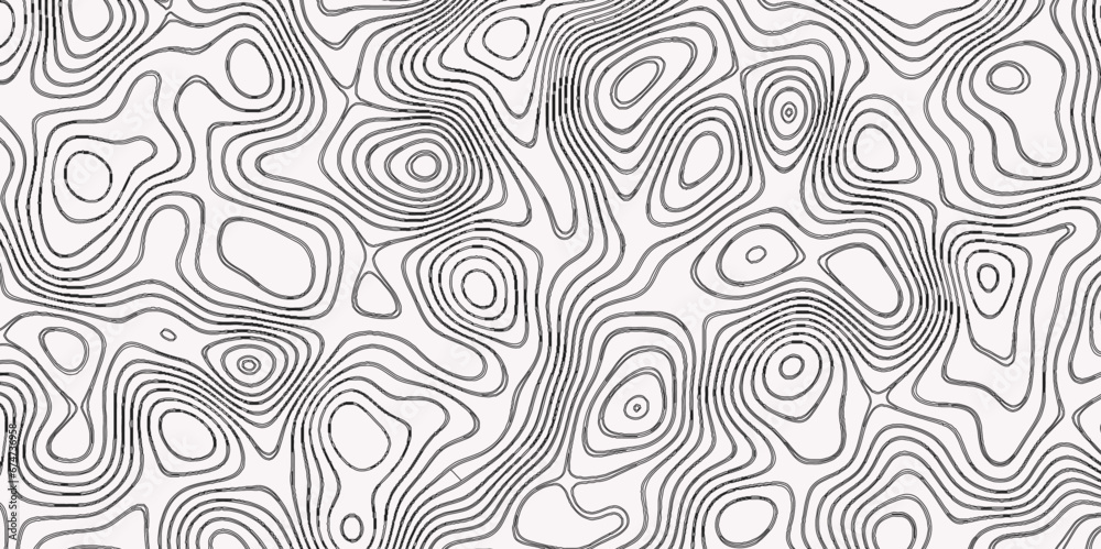 Topographic Map in Contour Line Light Topographic White seamless marble texture paper contour map and Ocean topographic line map with curvy wave isolines vector Natural printing illuis