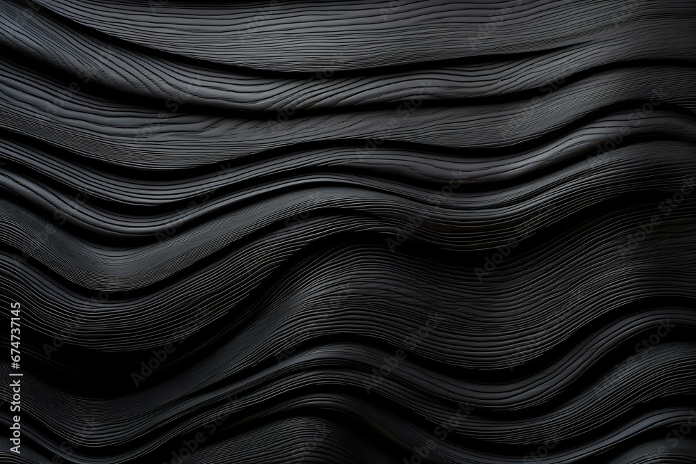 Obraz premium abstract black wavy background. Generative AI