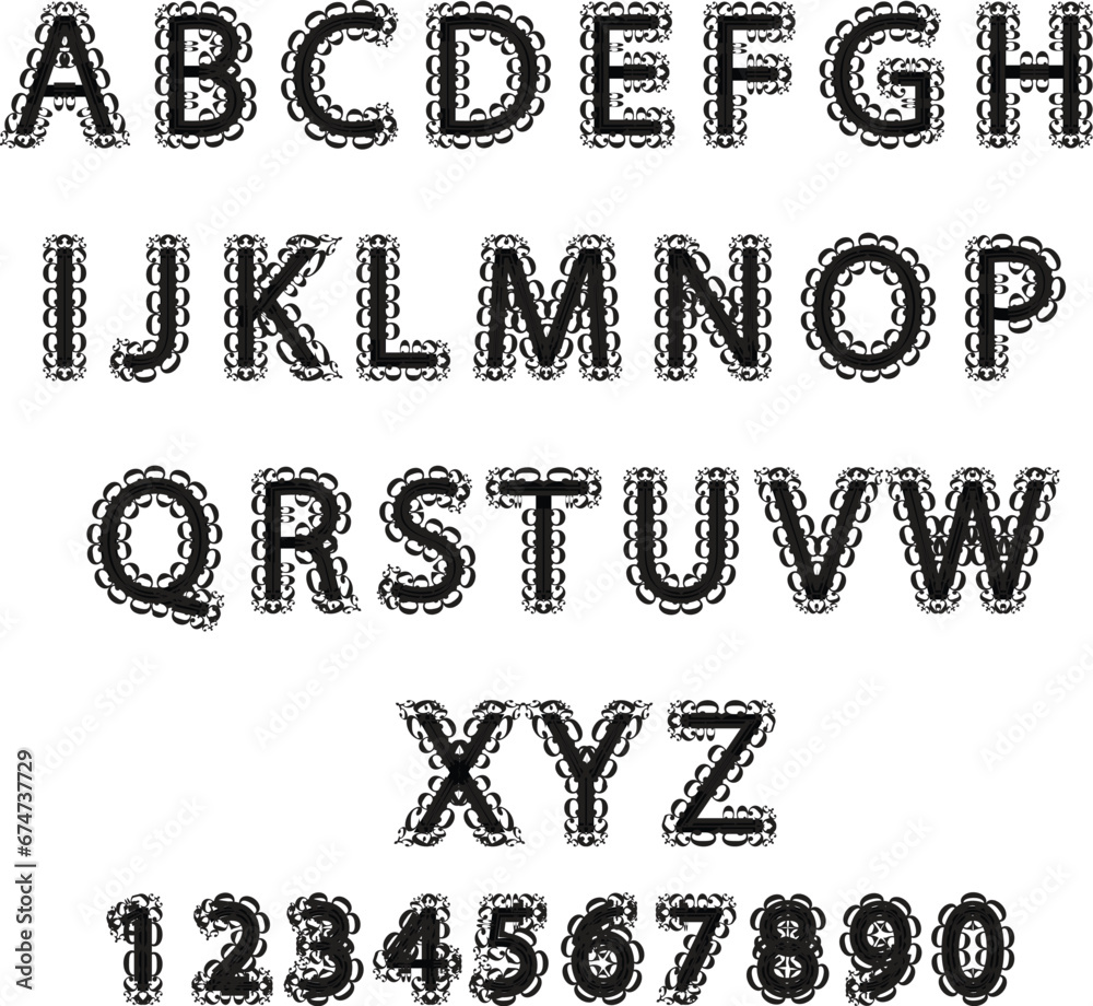 hand drawn alphabet hand drawn alphabet
