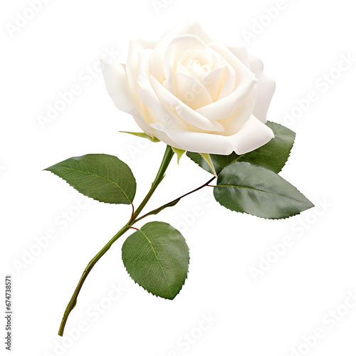 single white rose