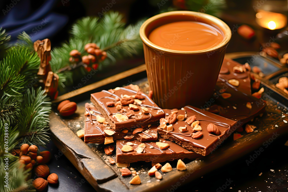 hot chocolate spanish turron Christmas recipes