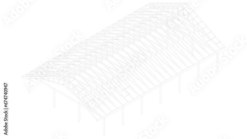 Awning tarpaulin tent temporary warehouse exhibition tunnel hall craft  project set. Clear cut frame. Vector eps isometric illustration.  construction material production facility warehouse isometric 