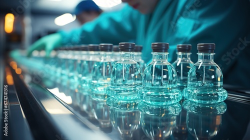 Quality Control in Pharmaceutical Production, Medical Vials, Production Line, Sterile Pharmaceutical 