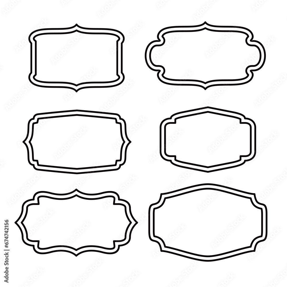set of retro badge template design. blank premium frame vector illustration. set of retro badge template design. blank premium frame vector illustration.