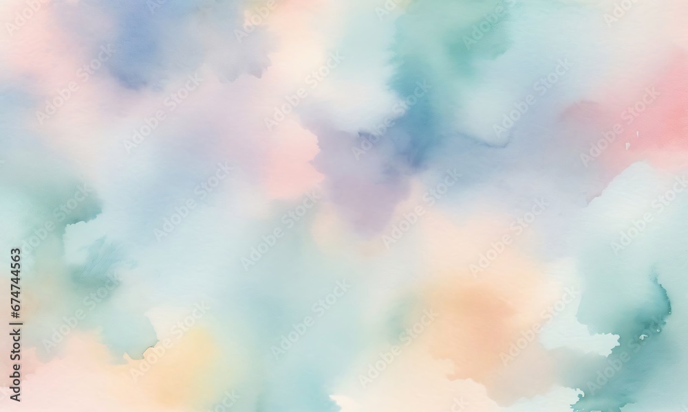 Soft Pastel Toned Watercolor Background.