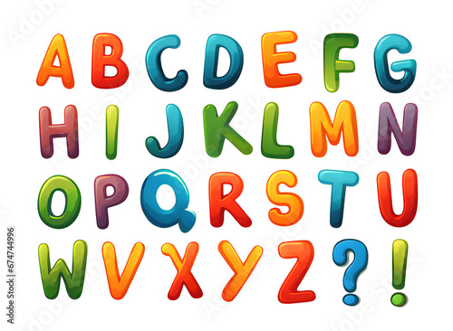 child cartoon alphabet abc letters, 3D AI generated photo