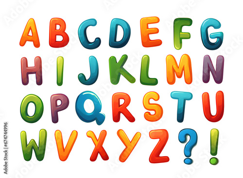 child cartoon alphabet abc letters, 3D AI generated