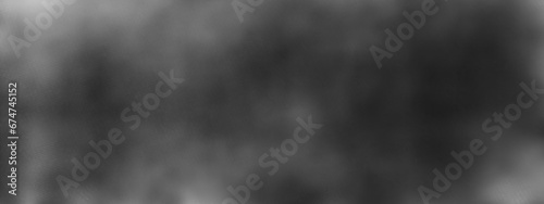 Black and white smoke or fog textured. Banner background with copy space