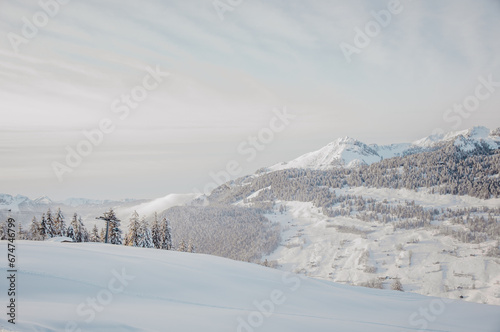 Winter landscape in the Swiss Alps, Toggenburg, Switzerland © Topsy Cretts
