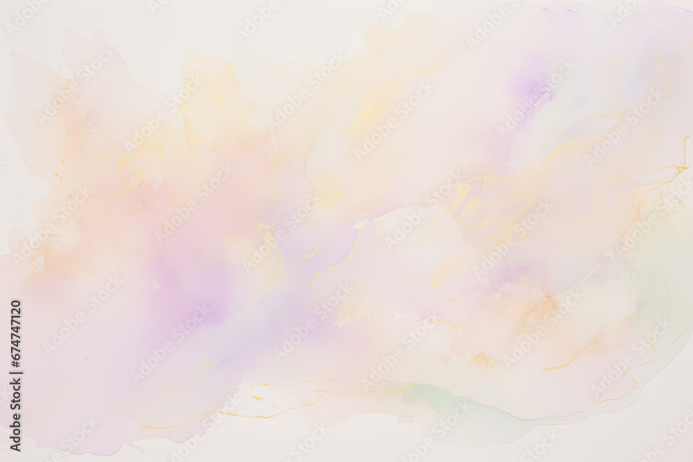 Abstract soft pink  yellow watercolor alcohol ink painting
