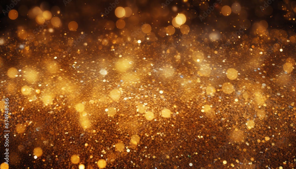 Captivating golden particle fluid with mesmerizing glow and enchanting sparkling lights Captivating golden particle fluid with mesmerizing glow and enchanting sparkling lights